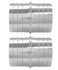 2 Piece Hose Barb Coupler Splice Kit One And A Half Inch To One And A Half Inch Aluminum Radiator Intercooler Coolant Water Air Fittings