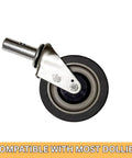 Beefy 5 Inch Swivel Caster Wheel With Thermoplastic Rubber quiet smooth industrial wheel for handtrucks office chairs