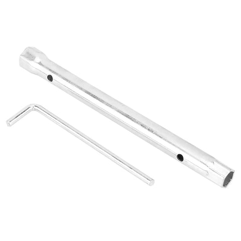Heavy Duty Double Head Spark Plug Socket Wrench With 16mm And 21mm Hex Sockets Plus Extended Reach Bar to pull plugs in deep engine bays.