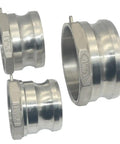 Female Pipe Threads 3 Inch Type A Trash Pump Adapter Male Camlock And Groove Hose Fitting Stainless Steel 316 For Vacuum Trucks Beefy Heavy Duty Suction And Discharge Line Assembly 316 SS