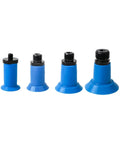 Essential Miniature Industrial Manipulator Suction Cup For Strong Film Plastic Bag Handling With PE Vacuum Nozzle Adapter in various sizes.
