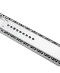 Beefed Up Center Mount Drawer Slides For Kitchen And Wardrobe Drawers, Wood Or Steel Frames, Handles Serious Load, Ball Bearing Glide, Smooth Quiet Operation, Safety Stop, Easy Install And Removable Sub Glides For Toolbox And Cabinet Drawers center-mount steel slide close-up