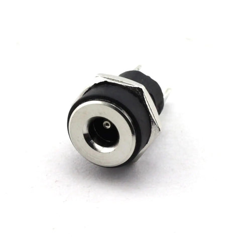 12 Pack 3.5Mm X 1.3Mm Two Pin Female DC Power Jack With Panel Mount Screw Nut Kit, showing a close-up of a durable socket connector.