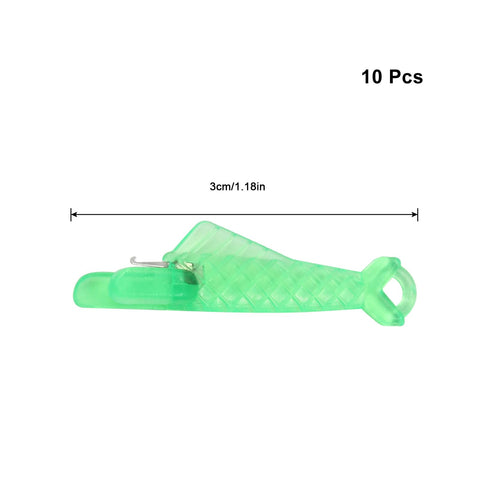 10 Pack Fish Mouth Needle Threaders For Sewing Machines Hordion Self Threading Quick Loop Tool, green, 1.18 inch size