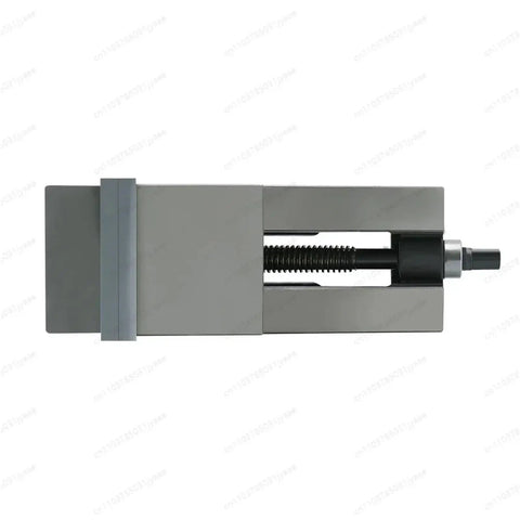 Dead Nuts Secure Six Inch Bench Vise With Hella Precision CNC Milling Clamping Jaw and rugged base viewed from above.