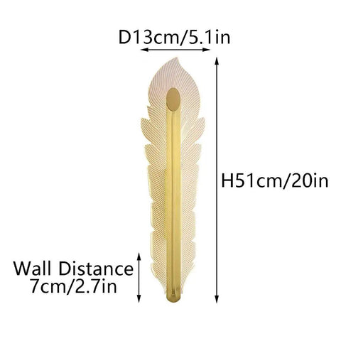 Hella Smooth Game Changing Geometric LED Wall Sconce With Dope Phoenix Tail Design And Acrylic Shade 20W dimensions 51cm height 13cm width