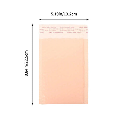 Heavy Duty Bubble Mailers 13x18 And 4 Inch Foam Padding, pink shockproof envelope showing dimensions.