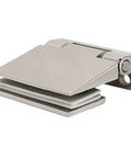 Built Like A Tank 304 Stainless Steel Single Side Hinge For Toughened Glass Doors And Bathroom Panels Heavy Duty Hardware Fitting Worth Every Penny Includes Mounting Kit close-up showing the hinge mechanism.