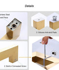 Sliding Barn Door Handle Stainless Steel Pull For Glass Shower Doors Inside And Outside Use detail view including screws