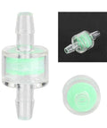 Aurikall 10 Pack Three Layer Transparent ABS Computer Water Cooling Filter showing green filter element and 7mm diameter connectors.