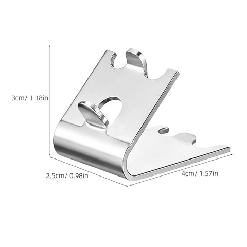 Heavy Duty Stainless Steel Freezer Shelf Clips Set, Refrigerator Shelf Support Hooks And Brackets in side view