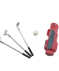 Mini Golf Set With Red Cover, Rod, And Ball For Outdoor Play And Photo Props, Includes Mini Golf Bag With Clubs And Balls