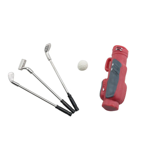Mini Golf Set With Red Cover, Rod, And Ball For Outdoor Play And Photo Props, Includes Mini Golf Bag With Clubs And Balls