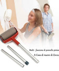 Premium Flocked Paint Roller Edger Tool For Walls And Trim with handle and extension for easy painting.