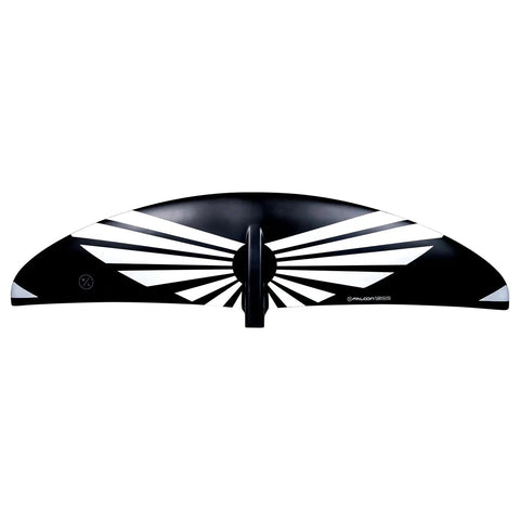 Falcon 1500 Front Foil Wing for All Wake Sizes, Fiberglass Construction, 1477 Sq Cm Wing Area, 94 Cm Wingspan, Black and White Design