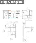 Y Type SX674 PNP Photoelectric Sensor wiring and diagram with dimensions and details for hollow rotary actuator use