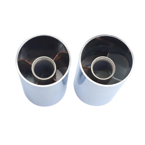 Top view of 20 Pack Chrome ABS Screw On Lug Nut Covers 33mm Fit 4 Inch Height Cylindrical Design for Semi Trucks Durable Chrome Plated