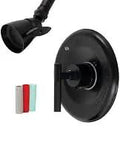 Kaiser Single Handle Pressure Balanced Tub And Shower Faucet Matte Black Dope Durable Solid Brass Construction With Washerless Cartridge