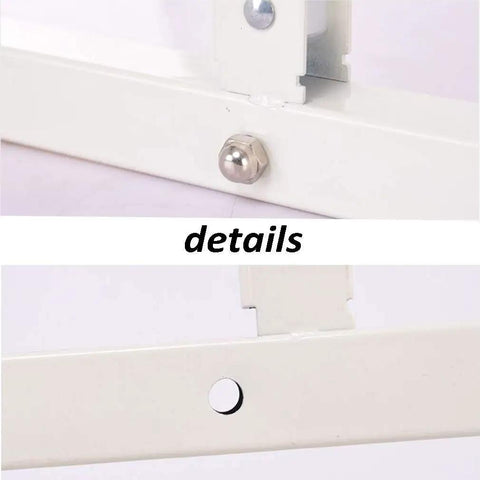Close-up of Foldable Bed Rail For Elderly And Adults, No-Fuss Assembly Safety Guard For Beds, lightweight aluminum joint detail