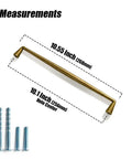 Measurements of Vintage Retro Antique Brass Zinc Alloy Cabinet Handles 10 Inch Center To Center Six Pack Durable Kitchen Hardware