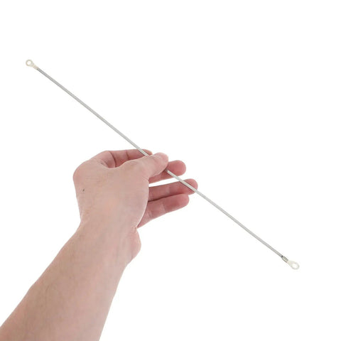 4 Piece Nichrome Heating Strip Replacement For Vacuum Sealer Machine 337mm Seal Element Bar in hand with flat profile.