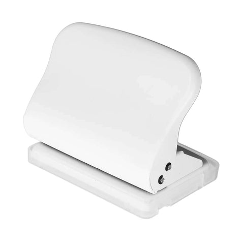Manual 10 Hole Punch for Loose Leaf Paper A4 to A6 and B5 Sizes, 10 Sheets Capacity, Sturdy Metal Body with Flip Tray