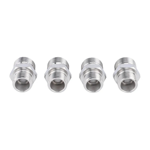 Real Heavy Duty M14 To M16 Hydraulic Fitting Adapters Made From Solid Carbon Steel For Mini Excavators And Construction Featuring Four Pieces To Ensure Seamless Connections For Attachments Keeping Ops Smooth Push It To Limit Always Like A Boss, set of 4