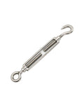 Heavy Duty 304 Stainless Steel Hook Eye Turnbuckle Wire Rope Tensioner Tough Rigging Cable Adjuster Fits One Eighth Inch Line