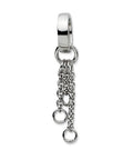 Antique Finish Sterling Silver Circle Pendant Crafted As The Charmer Piece For Necklaces with linked chains for charm bracelets.