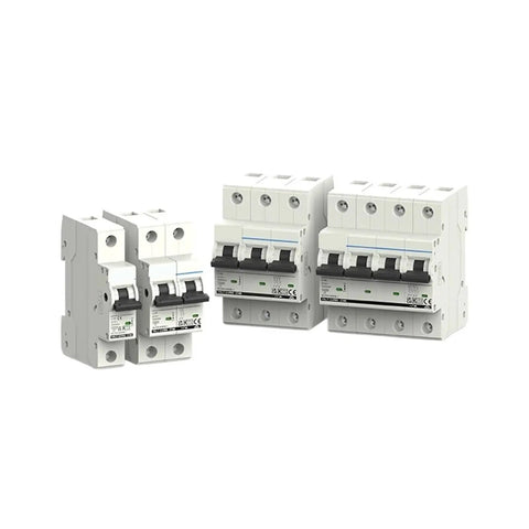 Pro Level 2 Pole 230 Volt C Type Mini Circuit Breaker Featuring Quick Snap Din Rail Mount Plus Zero Hassle Overload Short Circuit Protection