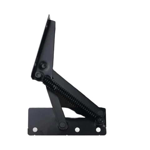 Side view of Heavy Duty Steel Spring Hinge 2 Pcs 80 Degree Lift Top For Cabinet Doors Sofa Beds And Furniture Lids Built To Last Easy Open