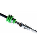 Super Cool GeYanL 12 To 18 AWG Weather Pack Connectors Ultimate Waterproof Terminal Set For Auto Racing Wiring Quick Disconnect Splice Black Kit With Precision Gage Tool, green sealed connector with wire leads