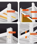 Game Changing Heavy Duty Storage Shelves With Rock Solid Metal Construction Adjustable Stand For Garage Warehouse Pantry Utility Rack showcasing adjustable shelves and snap fasteners.