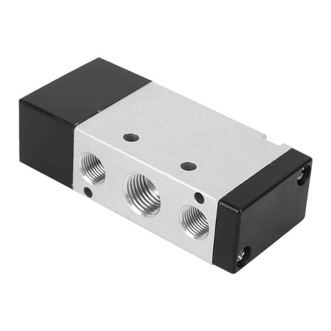 Industrial Pneumatic Solenoid Valve For Air Control, 2 Position 5 Way Aluminum Alloy Body, G3 8 Inch Ports, Model 4A310-10 close-up