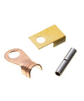 Solid 300Piece Assorted Insulated Electrical Wire Crimp Connectors With Spade Butt Ring Fork Terminals And Rolled Lugs Set In Handy Box, copper and brass terminals