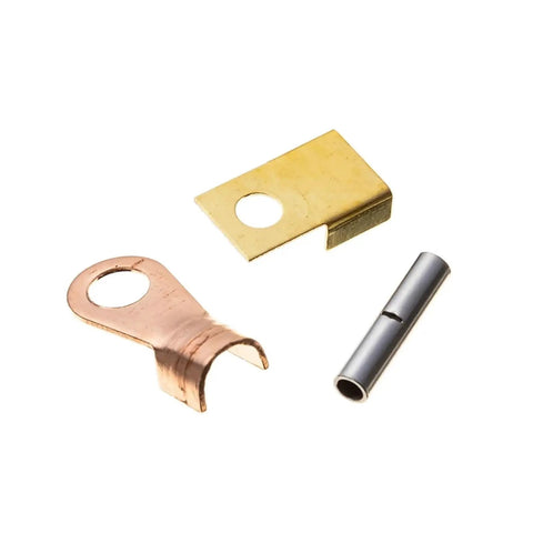 Solid 300Piece Assorted Insulated Electrical Wire Crimp Connectors With Spade Butt Ring Fork Terminals And Rolled Lugs Set In Handy Box, copper and brass terminals
