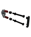Super Slick Zero U Cable Management For 19 Inch Server Racks with red and black mounting hardware parts for easy installation.