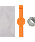 Shift Linkage Bushing Kit For Infiniti QX56 QX80, Nissan Armada Pathfinder Frontier Titan Xterra, Suzuki Equator, Transmission Shifter Cable Repair Tool Replaces 134193, orange plastic tool and gray bushing in bag