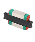 Miniature Linear Motion Rail Slide Block For Ultra Smooth Operation In Automation Equipment, Alloy Steel Guide Rail With Low Friction For High Precision Movement, Durable And Plug And Play Install, 1 Unit, mounted on black rail