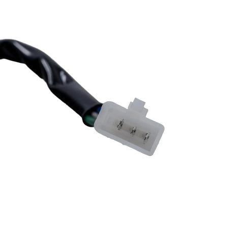 Connector view of 12 Volt Black Headlight Assembly Replacement For Baja Mini Bike MB200 With 35 Watt Bulb Included Easy Bolt On Fit