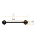 Double Ball Arm Underwater Lighting Connector For Diving Photography And Video, 80mm Aluminum Ball Head Extension with dimensions
