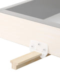 Classic T Shaped Hardwood Center Mount Drawer Slides Four Pack Wooden Cabinet Glides mounted on a drawer for easy glide.