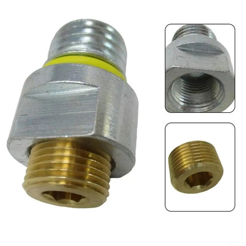 Premium Oil Drain Adaptor With Integrated O Ring Fits Kawasaki FH721V FR651V FX850V Engines Direct Swap For Easy Install And Secure Seal That Holds Up Under Heavy Duty Conditions. metal oil drain adaptor with O-ring and threaded brass insert