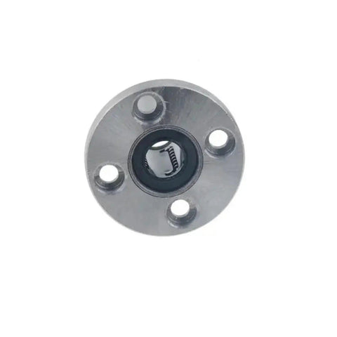 10mm Flange Linear Bearing LMF10UU For 3D Printer And CNC Rod Systems, Smooth Low Friction Guidance For Precise Motion, Durable High Quality Component With Easy Install And Long Life For Reliable Linear Travel; front view