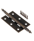 Self Closing Reversible Door Hinge With Antique Bronze Finish 6 Hole Mount Heavy Duty Cabinet And Furniture Hardware with screws
