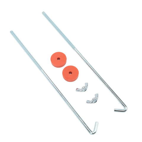 Universal Chrome Plated Battery Hold Down Kit With J Hook Bolts Washers And Nuts 10 Inch Bolt On Retaining Set