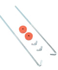Battery Hold Down Kit With J Hook, Chrome Plated Aluminum Alloy And Steel, 10 Inch J Hook Set With Washers And Nuts, Universal Fit For Cars, Race Cars, Motorhomes And Yachts, Heavy Duty Marine Grade Hardware, with two J hooks and washers