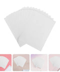 Self Adhesive Vinyl Wall Repair Patches 12 Pack for quick home improvement, shown in a pile, white vinyl material.