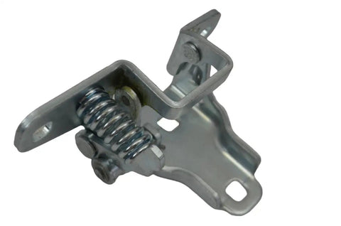 Premium Door Hinge Lower And Upper Set For Front Left Driver Side, lower hinge with spring detail, steel construction.