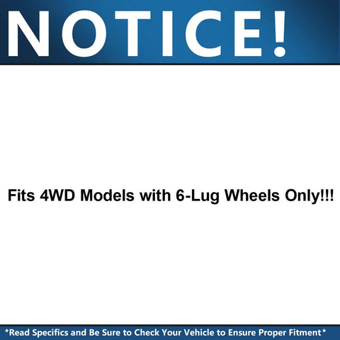 Notice for 4WD Front CV Axle Shafts Pair For 6 Lug Chevy GMC Trucks Including Silverado Suburban Tahoe Blazer Avalanche K1500 K2500 Pickup Replacement Kit With Direct Fit And Heavy Duty Construction